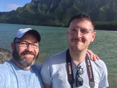Thom and Ray vacationing in Hawaii