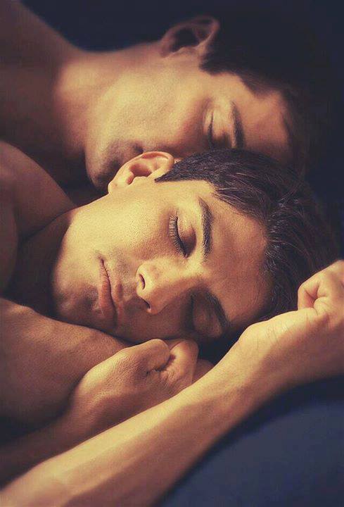 men cuddling